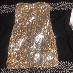 Gold & Silver sequin mini dress